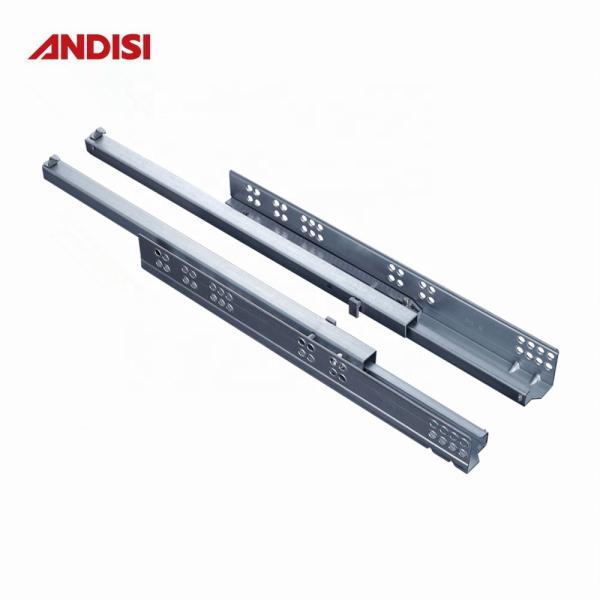 Furniture Cold Rolled Steel Under Mount Telescopic Drawer Channel Slides Rail 500mm