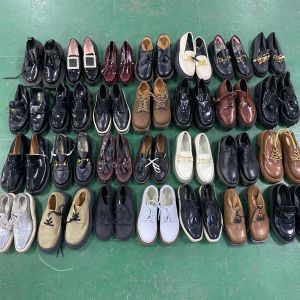 Female Fashion Branded Used Shoes Leather Second Hand Designer Shoes For Business Office