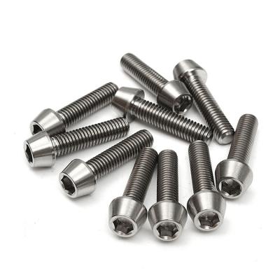 Parafuso de parafuso de liga de titânio Gr5 M3 M6 M8 certificado ISO com cabeça de flange hexagonal