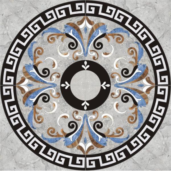 Modelo del chorro de agua de los medallones de piedra naturales decorativos del piso de Pasillo Niza