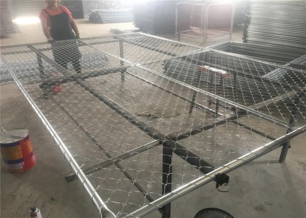 16GA/ 1.6mm thick  1⅗(40mm) pipes cross brace chain wire mesh 2x2 (50mm x 50mm) 8ftx12ft construction temp fence