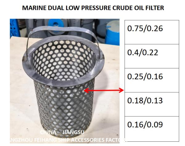 A50 0.25/0.16 CB / T425-94 DOUBLE OIL FILTER AND DOUBLE COARSE OIL FILTER OF LUBRICATING OIL PUMP