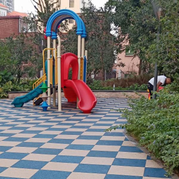 25mm 4pcs Eco Sports Outdoor Interlocking Tiles 20X20X1'' Thick Interlocking Rubber Gym Flooring