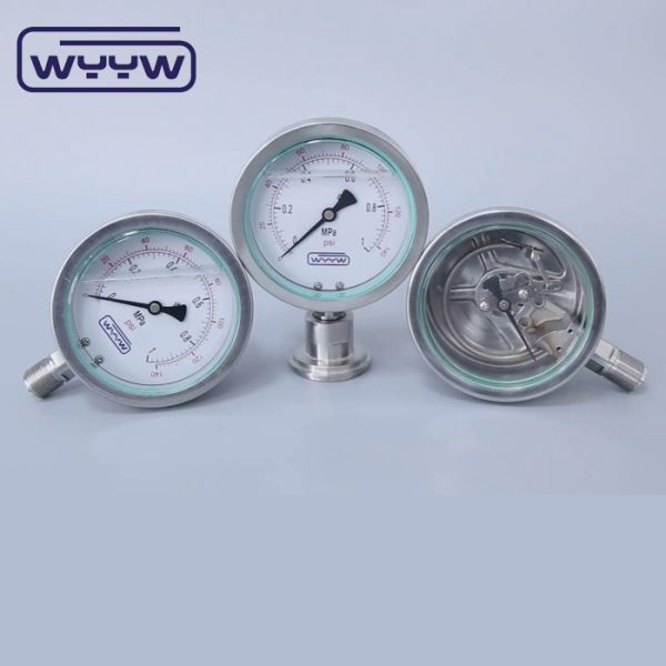 2 Inch Dial Size High Pressure Meter with 304 Stainless Steel Case - Industrial Pressure Gauge Manometer