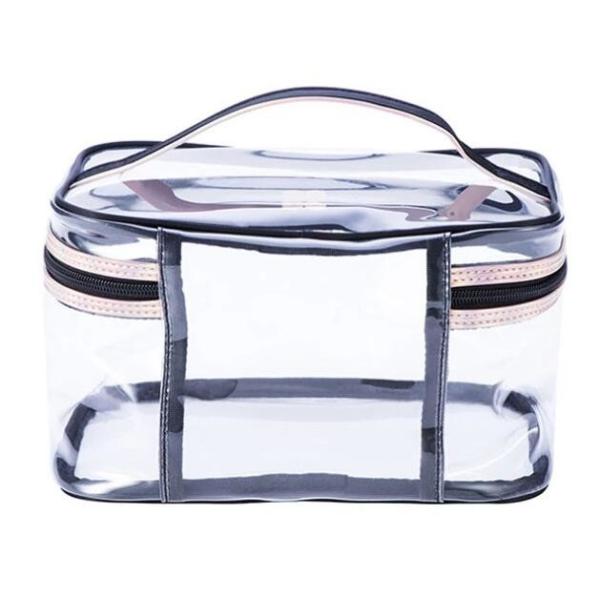 PVC Mini Plastic Cosmetic Bags , Cosmetic Tote Bags Printed Promotional