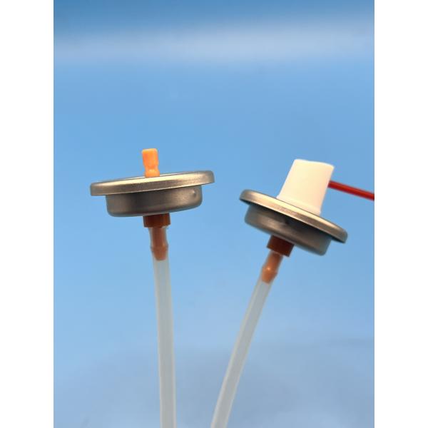 25.4mm Metal Paint Spray Can Valve with Standard Natural Dip Tube and Buna Outer Gasket