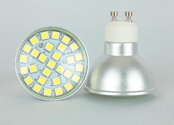 5W SMD5050 sliver aluminum housing led spotlights bulbs GU10 MR16 indoor lighting