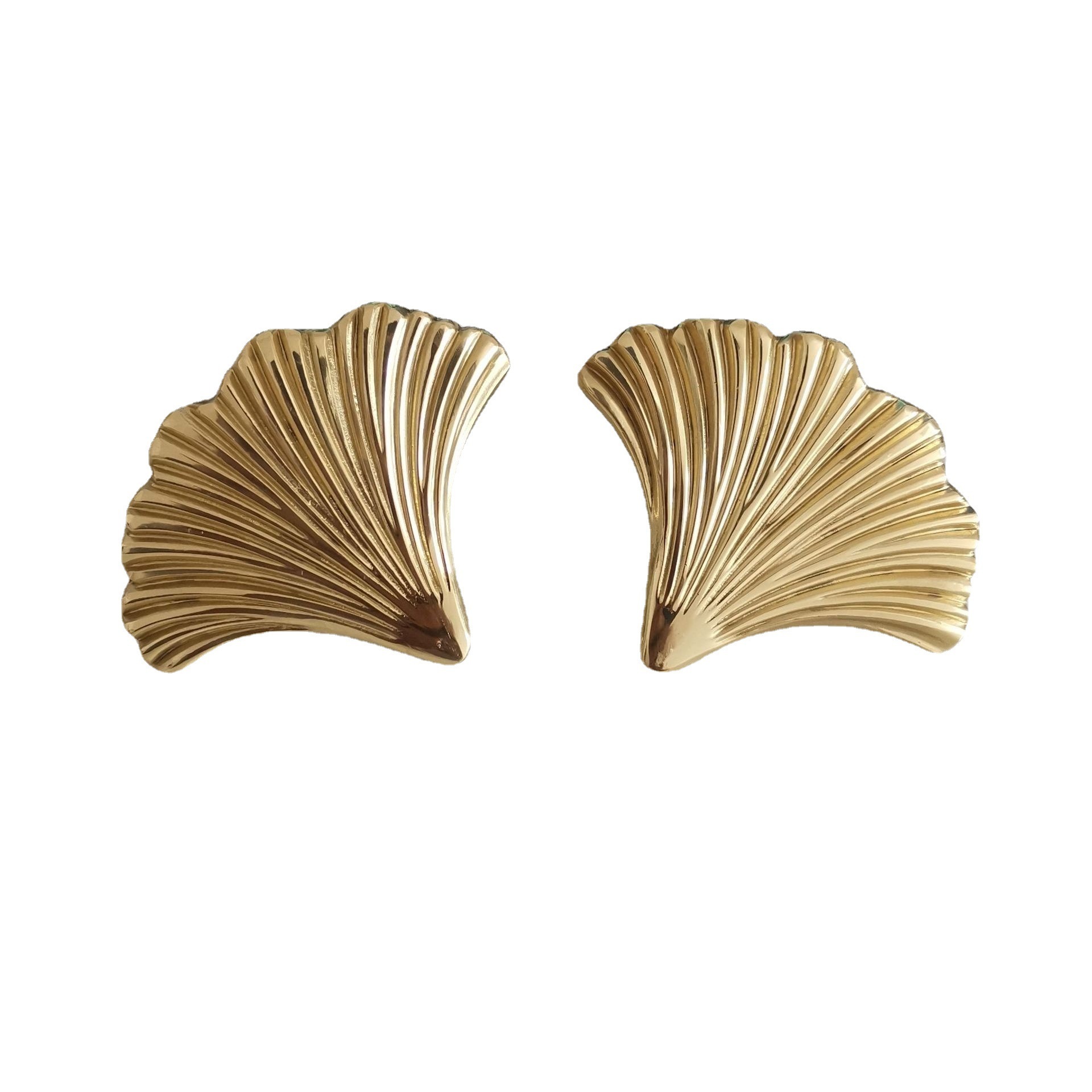 Light Luxury Nordic Gold Knob Creative Ginkgo Leaf Brass Handle for Kitchen Cabinets Bedroom Dressers Single Hole Application
