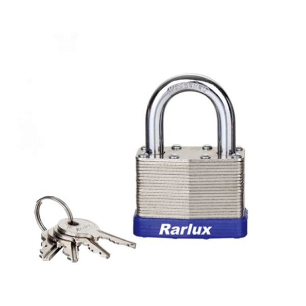 Rarlux 30-60mm High Security Anti-theft Padlock Laminated Steel Body Customized Shackle Laminated Padlock
