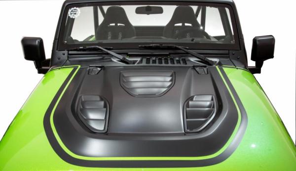 Modified enhanced ventilation Hell Cat models Metal Engine hood cover for Wrangler JK 07+ vented hood bonnet for JK