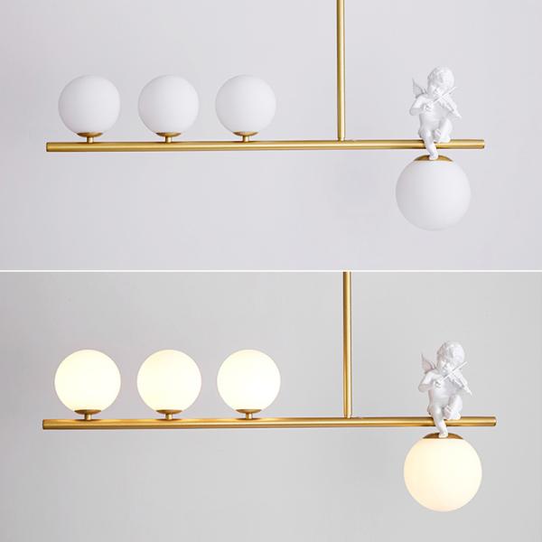 Angel chandelier Creative Personality Gold Ball glass chandelier(WH-MI-279)