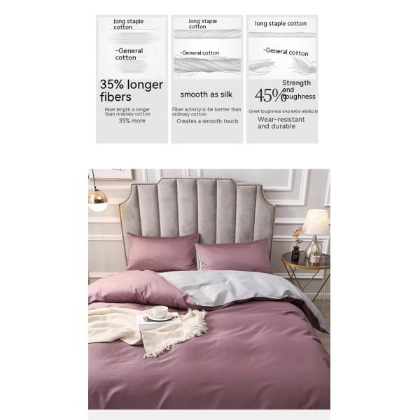 Customized 60s Long Staple Cotton Soft Luxury Duvet Cover Set Comfortable Sets Bedding
