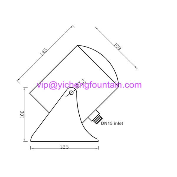 Mini Laminar Jet Fountain Rainbow Spray RGB Color Changing Lighting Spray Fountains
