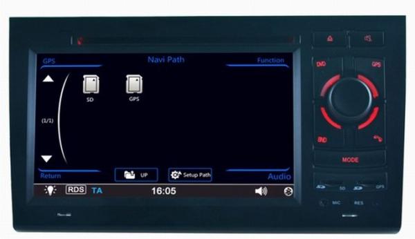 Ouchuangbo multimedia gps stereo navi for Audi A4 2002-2008 steering wheel control SD USB