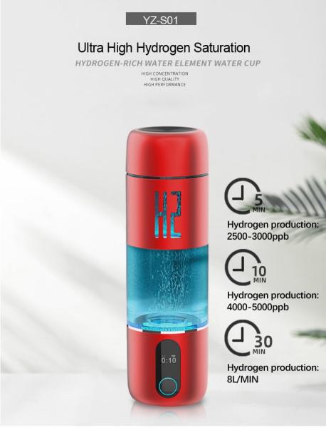 Light Weight 2001-5000ppb Hydrogen Water Bottle Generator For All Ages
