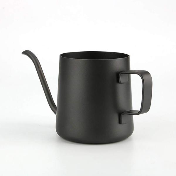 High End Matte Black Gooseneck Kettle  Long Mouth Kettle Teapot