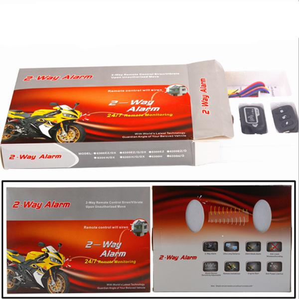 2 Way 12V Motorcycle Alarm Immobiliser , 433.92MHz Motorcycle Remote Start Manual