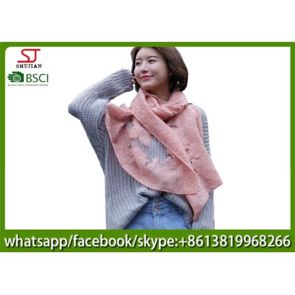 China factory direct supply cut flower wool feel scarf 70*180cm 100% wool neckerchief top fachion pashmina