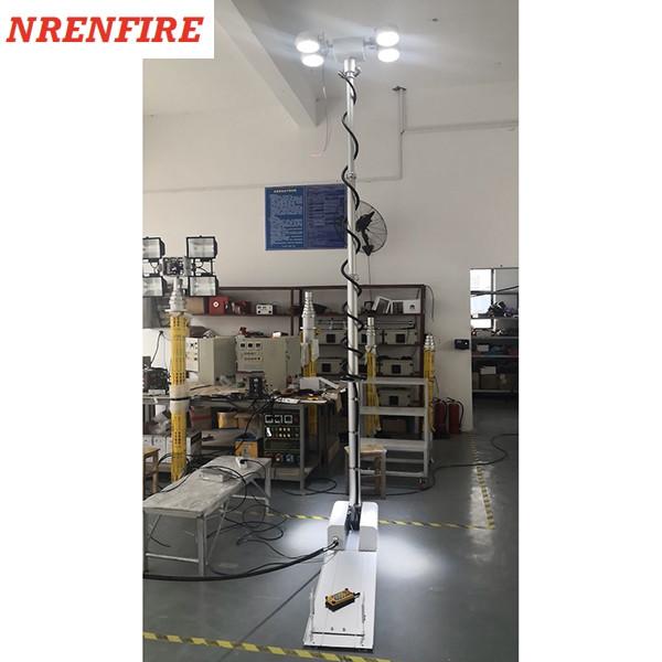 vehicle roof mounted foldable pneumatic telescopic mast tower light/roof mast light/night scan light tower 2.8m height