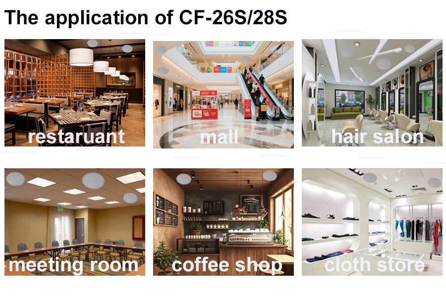 5W-40W 8 In Ceiling Speakers 100V 70V 8 Ohm Ceiling Speakers