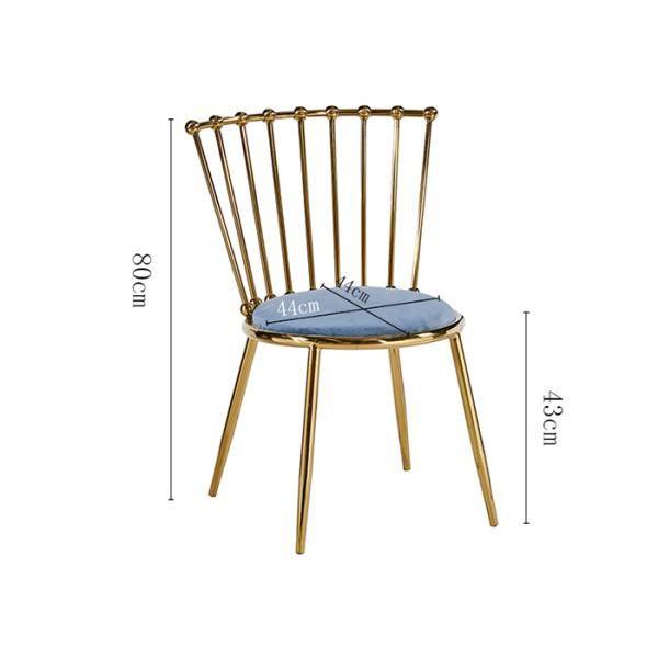 ISO9001 Light Luxury Padded Restaurant Chairs