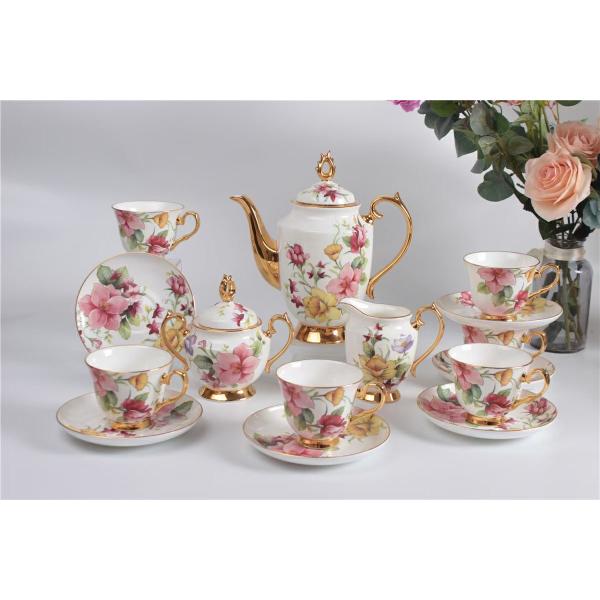 1500ml 24K Matte  Bone China Breakfast Set