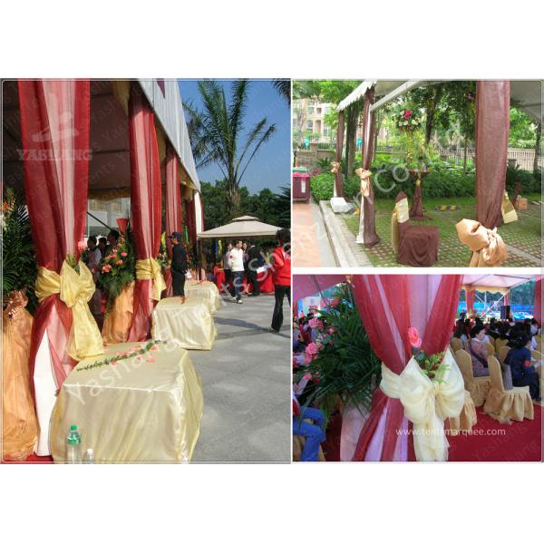 Replacement Tent Parts Decorative Lining Satin Cloth / Trevira CS Material