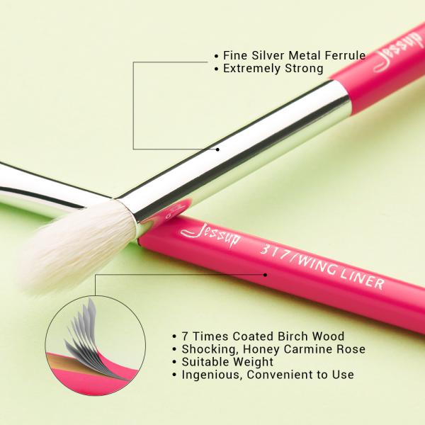 Rose Carmin Eye Makeup Brush Set Wood Handle Pencil Makeup Brush