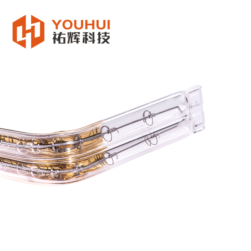 150-6000W Gold Reflector L-shape Twin Tube Infrared Heating Element Tube for Automotive Industry