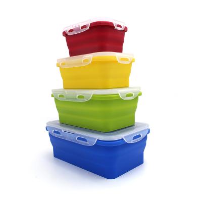 FDA aprovou Mini Silicone Collapsible Lunch Box portátil