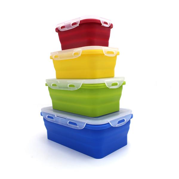 FDA aprovou Mini Silicone Collapsible Lunch Box portátil