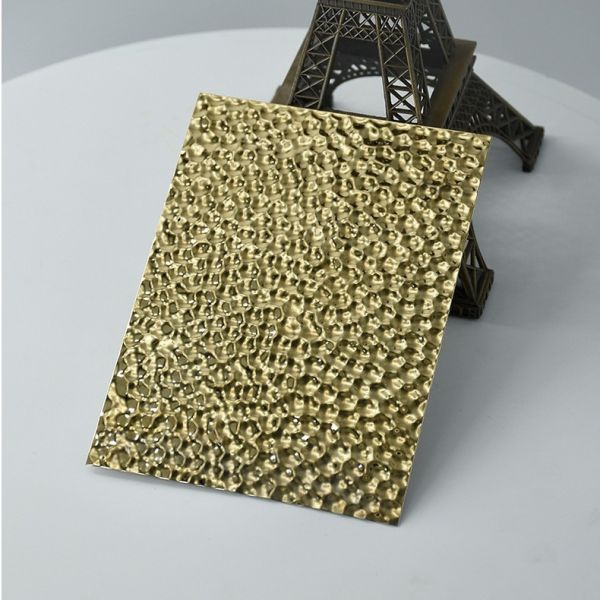 Placa de acero inoxidable en relieve con diseño de tablero de ajedrez resistente al óxido para fachadas de edificios