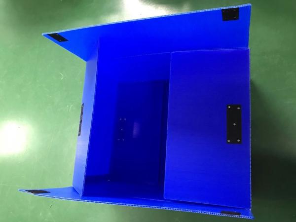 Corrugated Plastic Reusable Boxes Durable PP Corrugated Box Blue