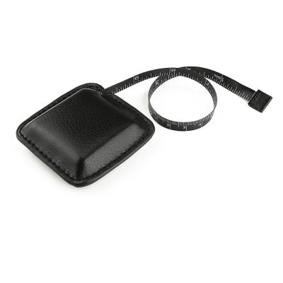 Fita de medição do fato elástico de couro de Mini Black Dual-Sided Luxurious Genuine com tipo feito sob encomenda