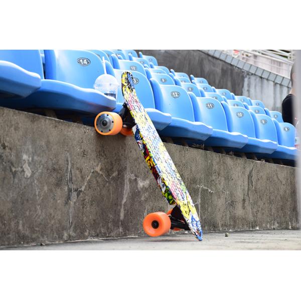 Plastic Portable Electric Skateboard , Colorful Fastest E Skateboard Fish Board