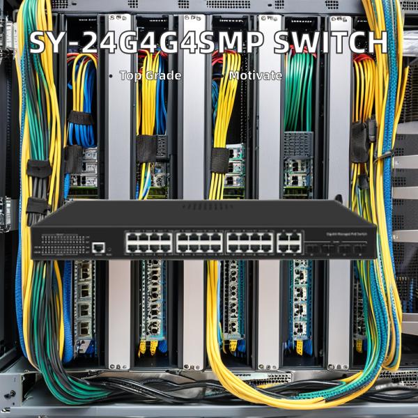 SG3000-MG-24P4C Managed PoE Switch 24 Ports Ethernet Industrial 10/100/1000Mbps 56Gbps