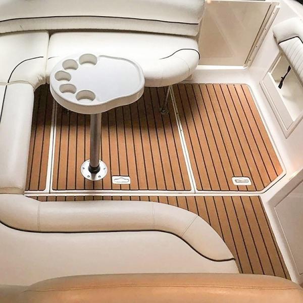 Plaque de tapis en mousse EVA personnalisée grise pour le revêtement de pont de yacht