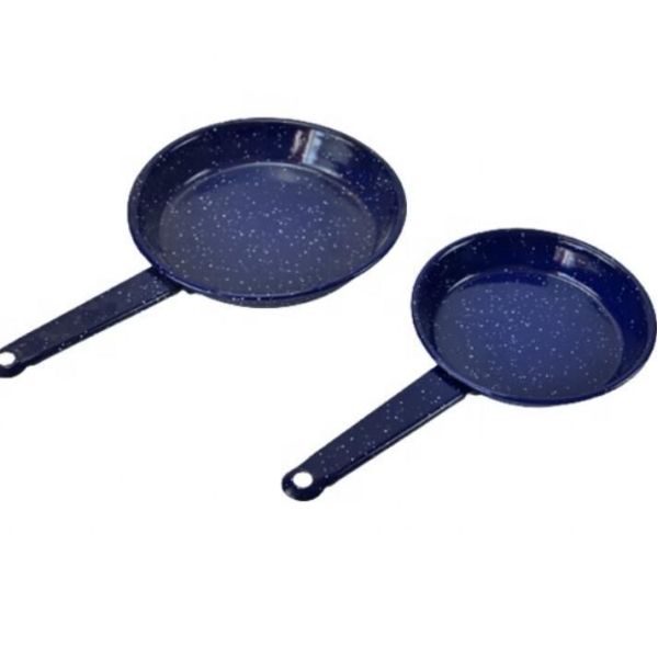 Enamel Steel Camping Cookware Sets Pots And Pans 1000ml 6000ml Classic Style Design