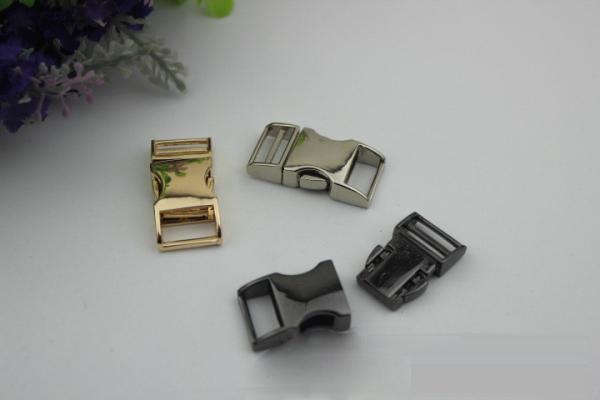 Dog Collar Accessories Zinc Alloy Gunmetal Color Small Size 14 Mm Metal Fast Quickly Buckles For Strap