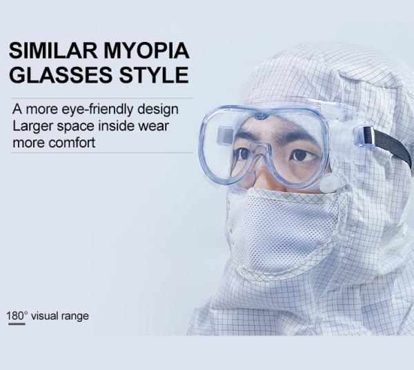 Transparent Eye Protection Goggles , Surgical Medical Safety Glasses Anti Virus