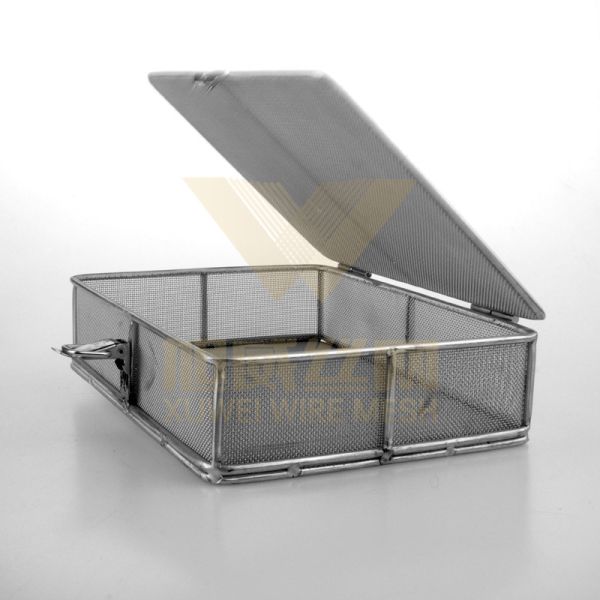 Premium Wire Mesh Basket | Ventilated Storage Basket with Locking Lid