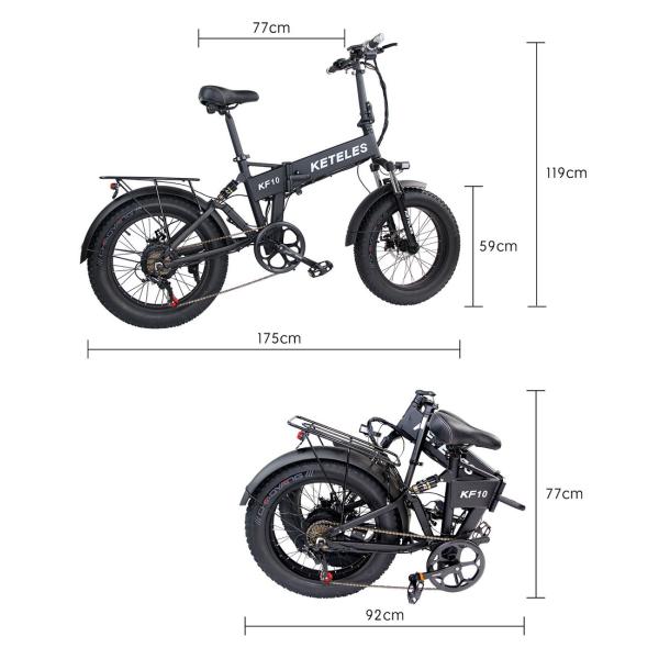 All-Terrain 1000W 13AH Electric Bike with 20x4.0 Inch Fat Tire and Fast Charging Time
