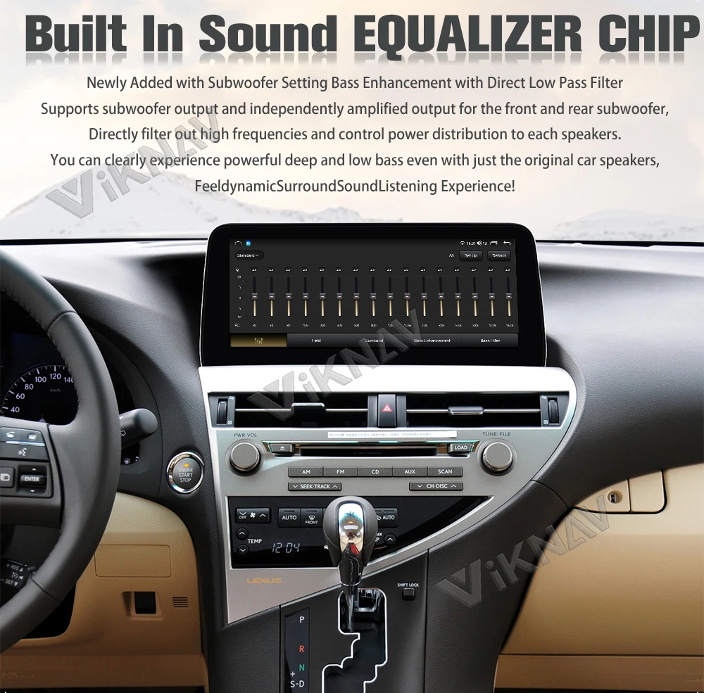 LEXUS RX 2009-2014 Послепродажный Bluetooth Автомобильное стерео Радио Обновление 12,3-дюймовый сенсорный экран