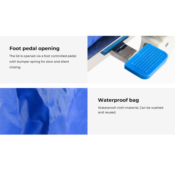 MK S17 Hospital Linen Trolley Surgical Instrument Stainless Steel With One Bag