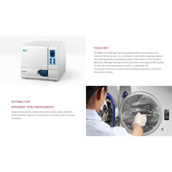 ABS Auminum Alloy Portable Dental Autoclave Steam Sterilizer 110V 240V