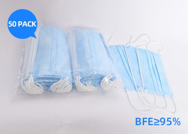 Dust Proof 3 Ply Disposable Non Woven Face Mask Antibacterial Hospital Mouth Mask