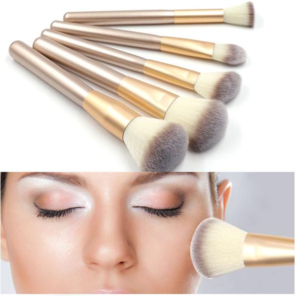 ISO 22716 18Pcs Nylon Hair Makeup Brushes Eco Friendly Painting