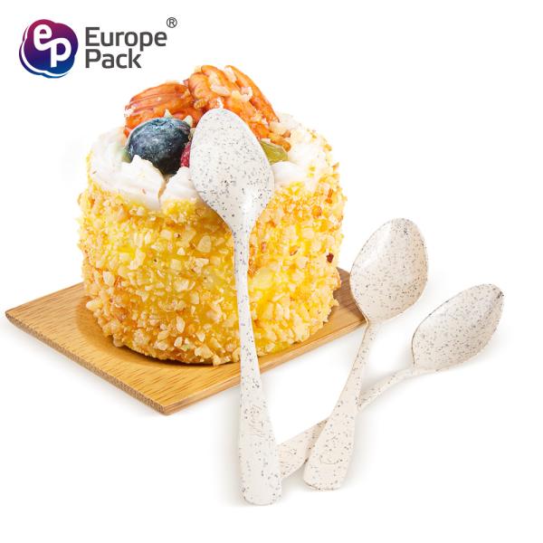 Eco-friendly food grade disposable biodegradable mini dessert wheat straw spoon