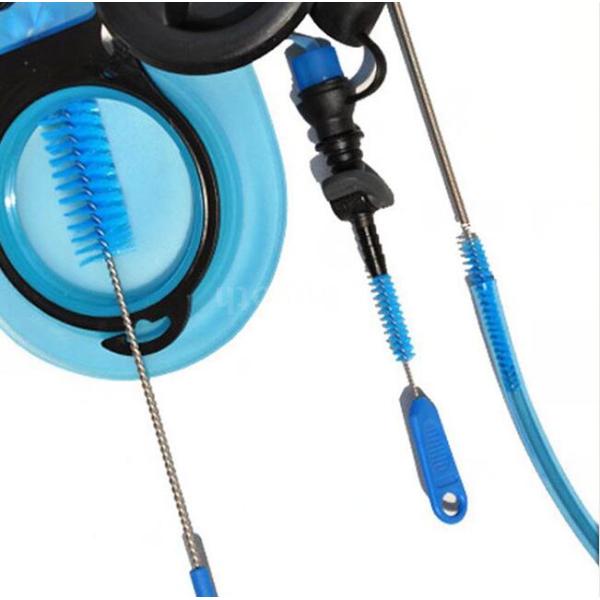 Blue Water Bladder Pipe Cleaning Brush 80mm Bristle Length With 25MM OD