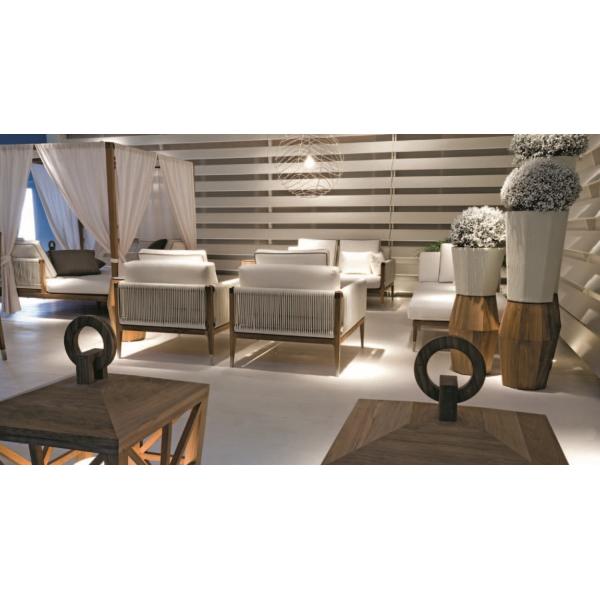 Quick Dry Foam White Waterproof Outdoor Patio Furniture Rope Sofa for Outdoor Spaces